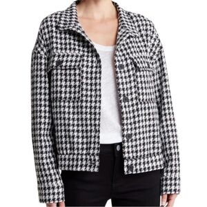 NWOT Sanctuary Ashley Jacket / Top Bouclé Houndstooth Size L